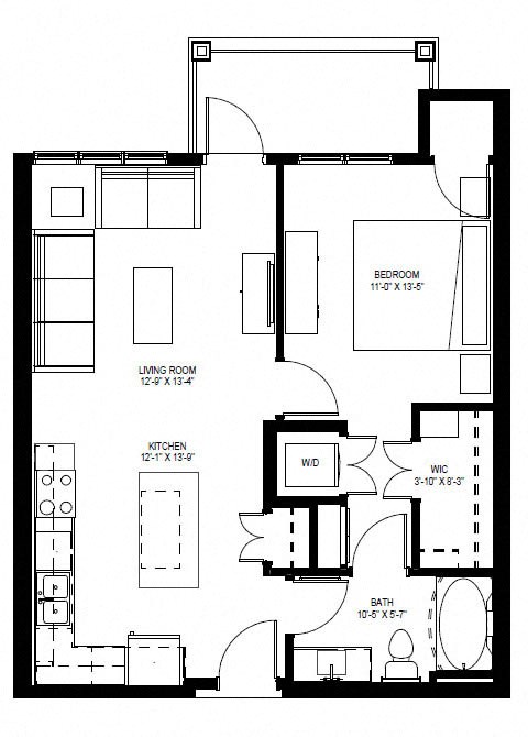 1 Bedroom Floor Plan